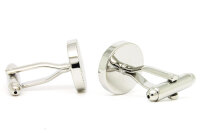 runde Manschettenknöpfe mit goldfarbenen Riefen