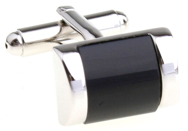 gewölbte Manschettenknöpfe mit Achat-Stein