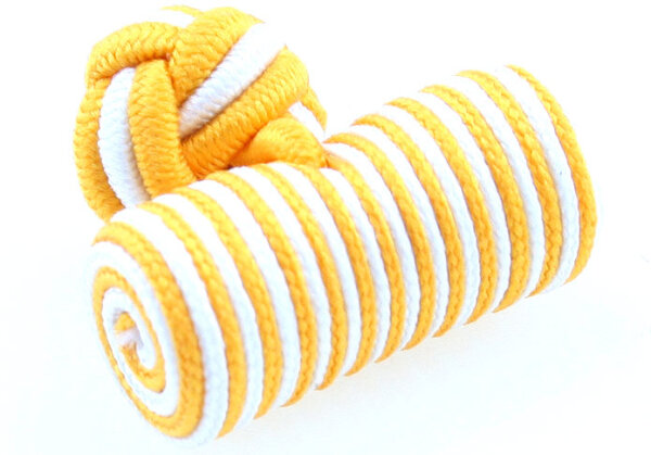 Seidenknoten gelb-weiß