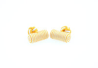 Seidenknoten gelb-weiß