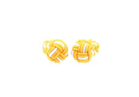 Seidenknoten gelb-weiß