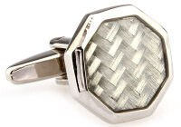 exklusive Carbonfaser Manschettenknöpfe (achteckig)