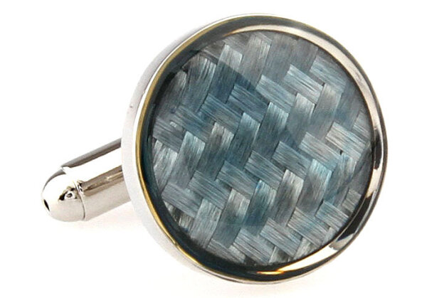 exklusive Carbonfaser Manschettenknöpfe (rund)