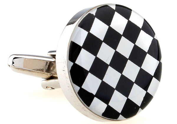 runde Schach-Manschettenknöpfe