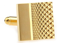 goldfarbene Manschettenknöpfe mit Riefen