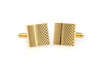 goldfarbene Manschettenknöpfe mit Riefen