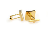 goldfarbene Manschettenknöpfe mit Riefen