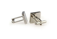 silberfarbene Manschettenknöpfe mit Riefen