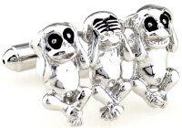 Drei Affen Manschettenknöpfe