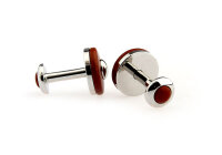 roter Opal Manschettenknöpfe