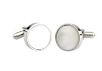 weiße Perlmut im Manschettenknöpfe