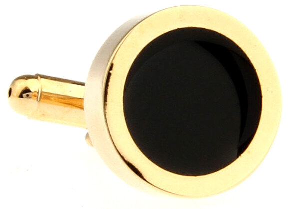 schwarzer Stein im Manschettenknöpfe