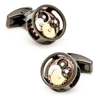 runde Uhrwerk Manschettenknöpfe