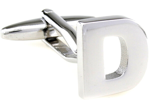 Buchstaben Manschettenknopf "D"