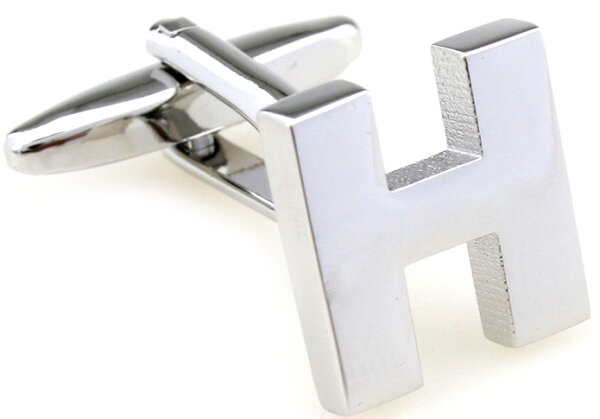 Buchstaben Manschettenknopf "H"