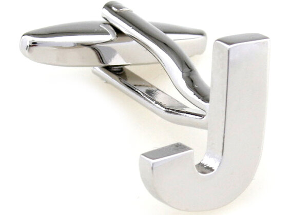 Buchstaben Manschettenknopf "J"
