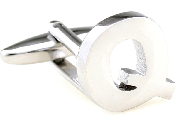 Buchstaben Manschettenknopf "Q"
