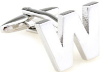 Buchstaben Manschettenknopf "W"
