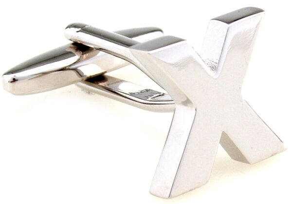 Buchstaben Manschettenknopf "X"