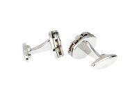 silberne Uhrwerk Manschettenknöpfe