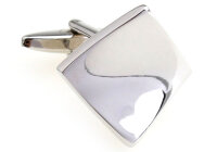 gebogene Manschettenknöpfe in silber