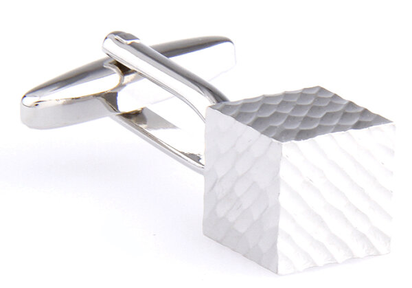 Würfel Manschettenknöpfe mit Riefen