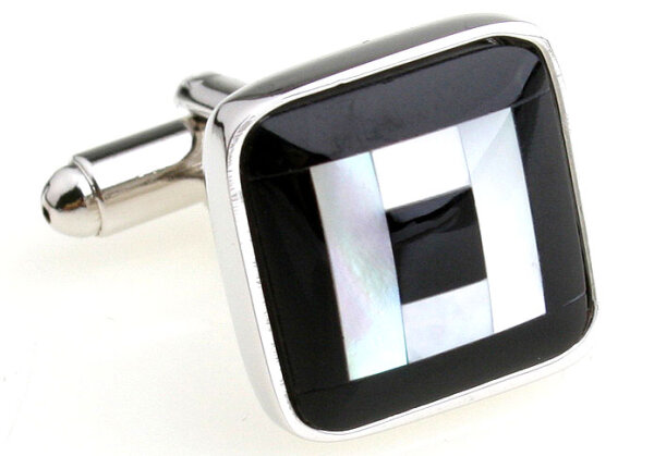 rechteckig Perlmutt Manschettenknöpfe