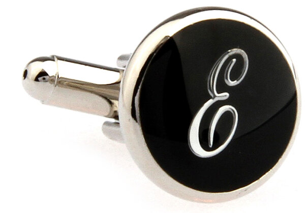 Buchstaben Manschettenknopf Vintage "E"