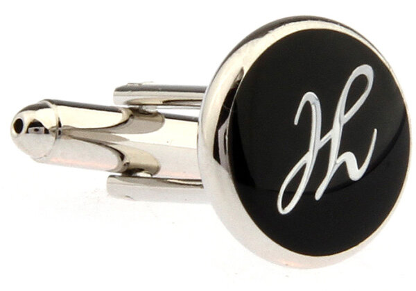 Buchstaben Manschettenknopf Vintage "H"