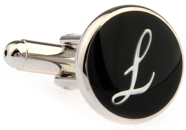 Buchstaben Manschettenknopf Vintage "L"
