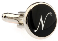 Buchstaben Manschettenknopf Vintage "N"