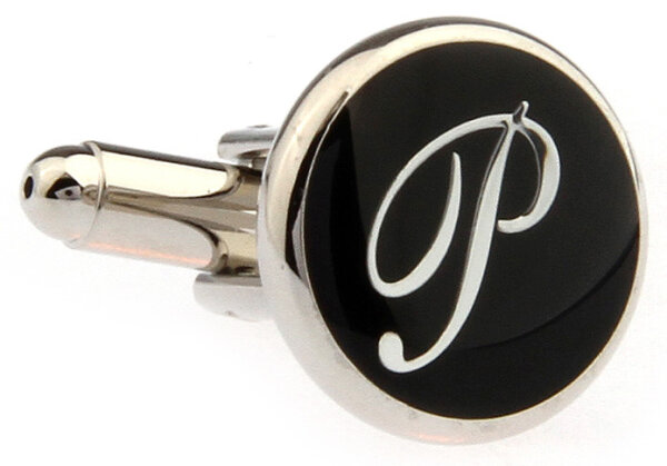 Buchstaben Manschettenknopf Vintage "P"