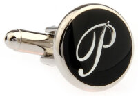 Buchstaben Manschettenknopf Vintage "P"