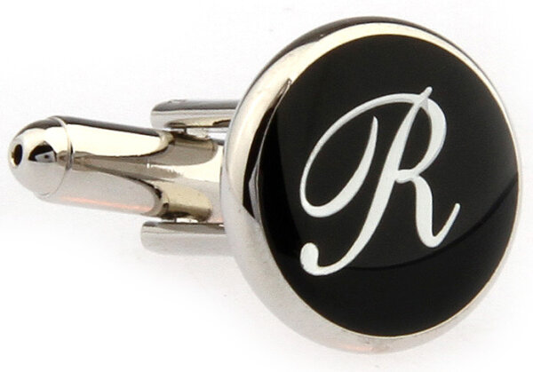 Buchstaben Manschettenknopf Vintage "R"