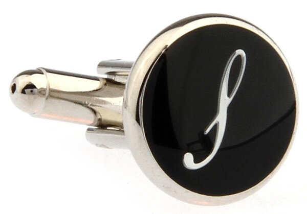 Buchstaben Manschettenknopf Vintage "S"