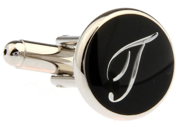 Buchstaben Manschettenknopf Vintage "T"