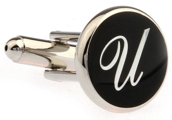 Buchstaben Manschettenknopf Vintage "U"
