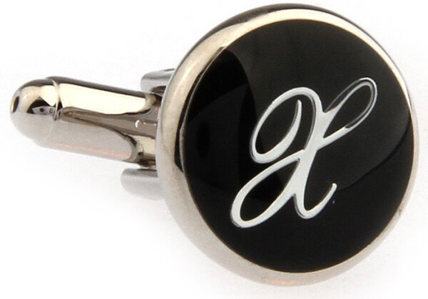 Buchstaben Manschettenknopf Vintage "X"