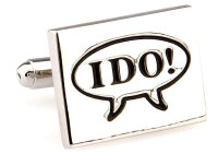 Hochzeit Manschettenknöpfe "I Do" eckig