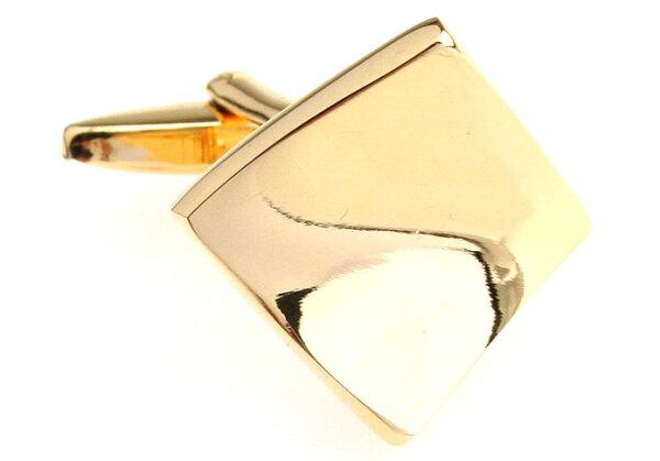 gebogene Manschettenknöpfe in gold