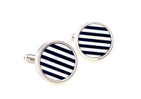 runde Perlmutt Manschettenknöpfe