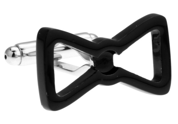 schwarze Fliege Manschettenknöpfe