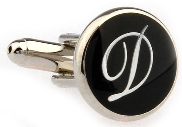Buchstaben Manschettenknopf Vintage "D"