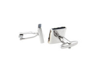 Perlmutt Check Manschettenknöpfe