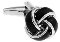 schwarze Knoten Manschettenknöpfe