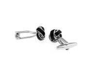 schwarze Knoten Manschettenknöpfe