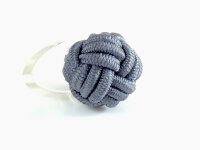Seidenknoten grau/silber