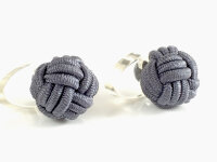 Seidenknoten grau/silber