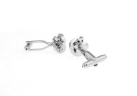 silberne Knoten Manschettenknöpfe