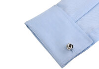 silberne Knoten Manschettenknöpfe